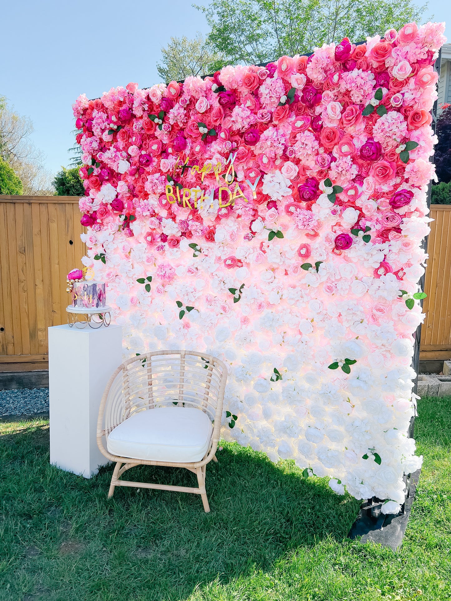 Pink Ombré Wall - Premium